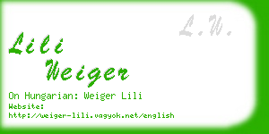lili weiger business card
